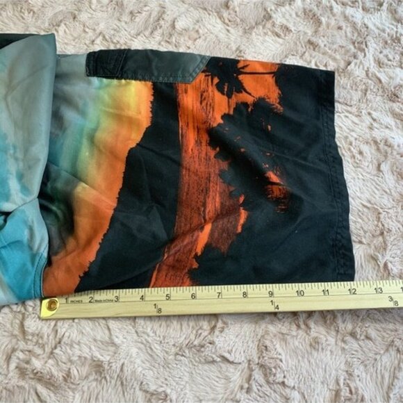 Ocean Current Mens Swim Trunks Size Large Beach Sunset Board Shorts Pocket Mesh - Picture 9 of 12